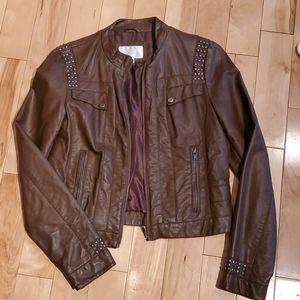 Line non leather studded jacket